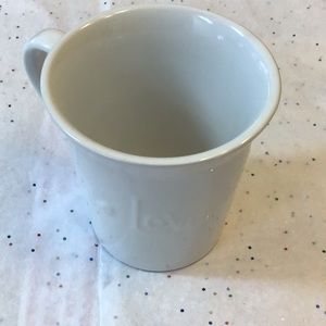 🍀Mug, Love ❤️ wide rimed opening, Kane Home Stoneware, white excellent